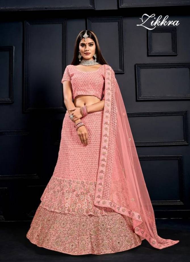 Pink Colour Latest Designer Heavy Bridal Wedding Wear Heavy Velvet Stone Dori And Thread Work Lehenga Choli Collection 16003
